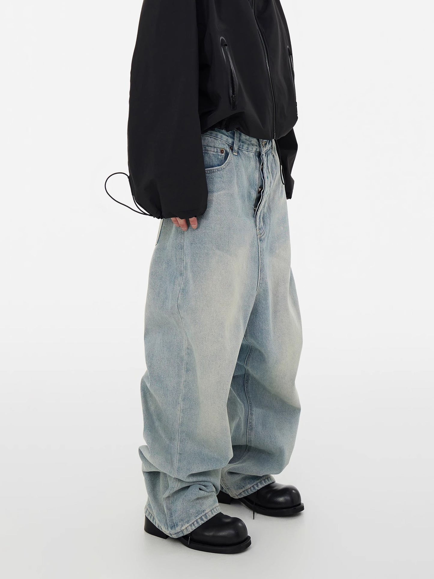 24ss BLEACH VOID BALLOON DENIM