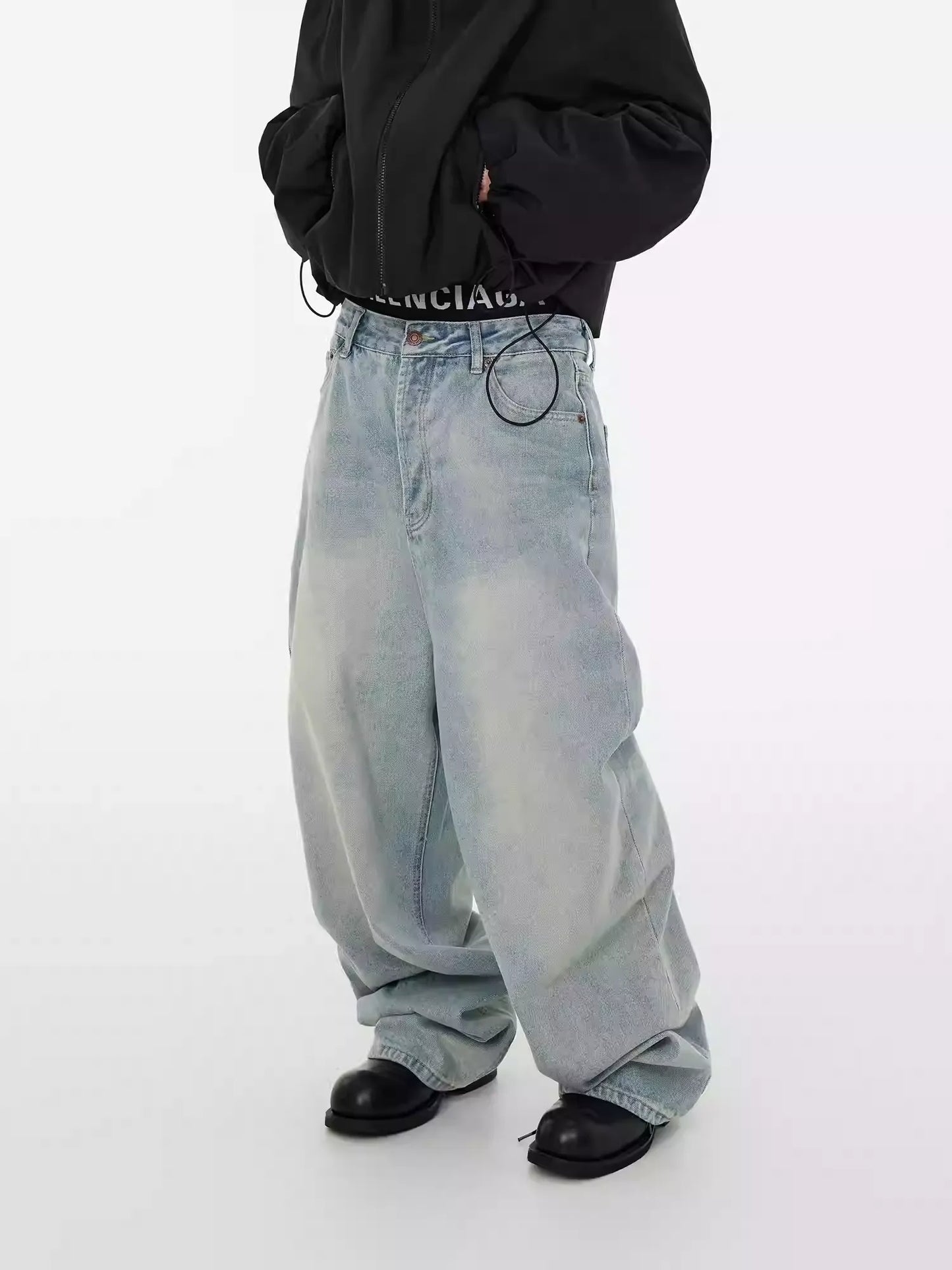 24ss BLEACH VOID BALLOON DENIM