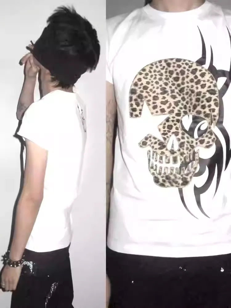25ss Leopard Skull Tee White