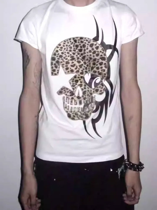 25ss Leopard Skull Tee White