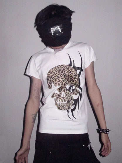 25ss Leopard Skull Tee White