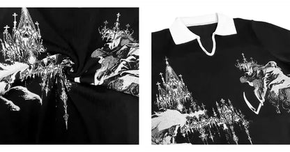 25ss CATHEDRAL COLLAPSE KNIT POLO