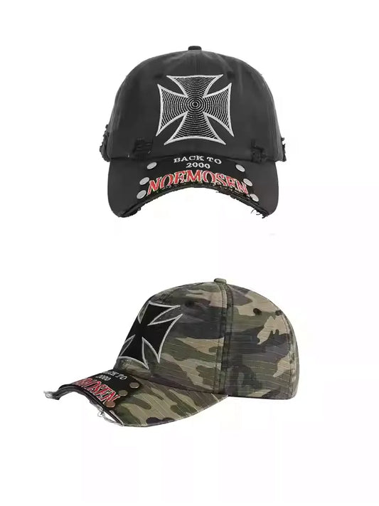 Icon Cross Broken Brim Pach Washed Cap