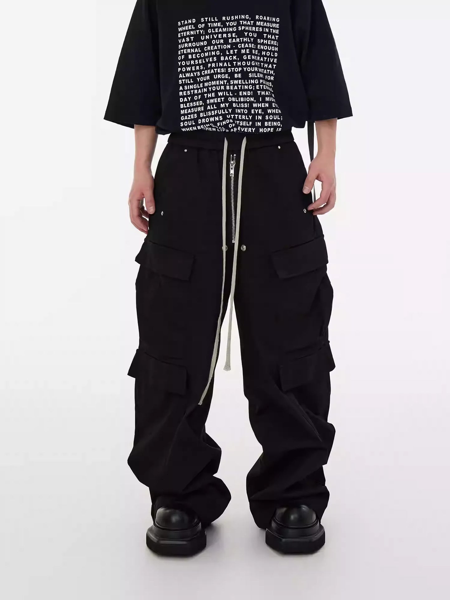 24ss BLACK UNIT SHELL-CARGO PANTS