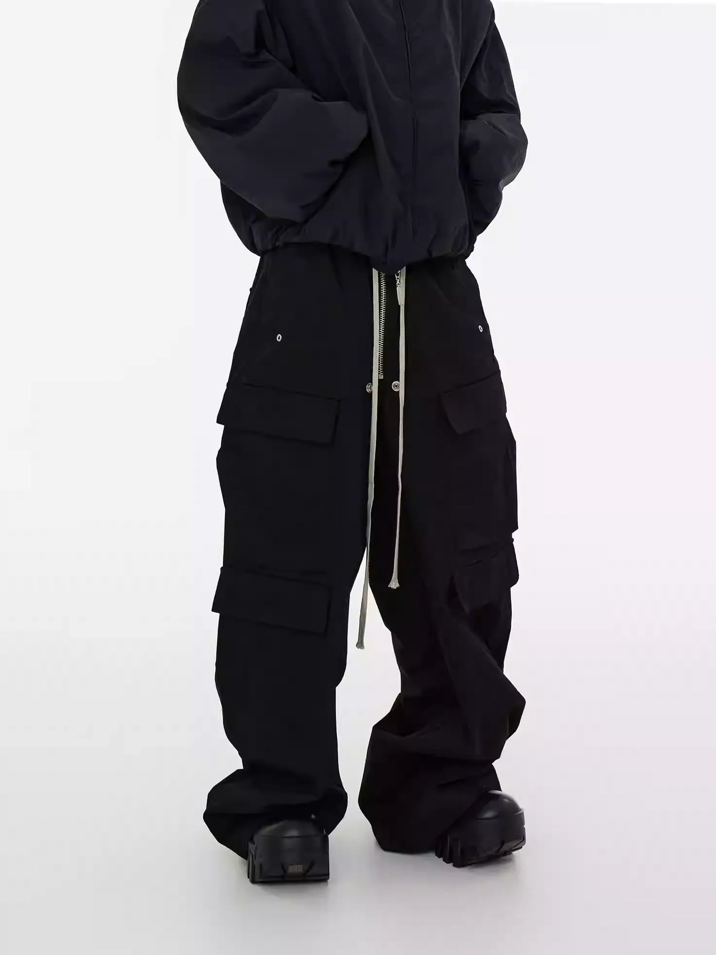24ss BLACK UNIT SHELL-CARGO PANTS